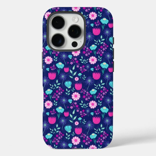 可愛い花柄の背景 Case-Mate iPhoneケース (裏面)