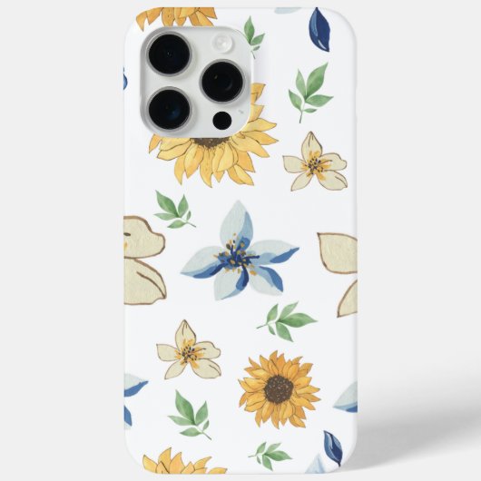 可愛い花柄のApple Iphone 15 Pro Maxケース Case-Mate iPhoneケース (裏面)