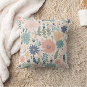 可愛い花柄クッション クッション (ブランケット)