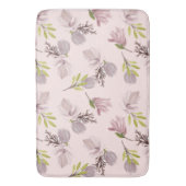 可愛い花柄ロマンチックなピンクのパステル バスマット (正面縦)