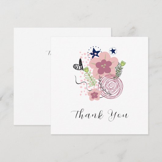 可愛い花柄 (正面/裏面)