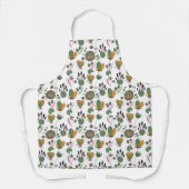 可愛い花柄 エプロン (正面)