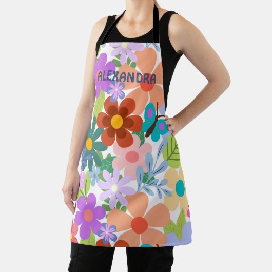 可愛い花柄 エプロン (インサイチュ)