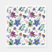 可愛い花柄 スタンダードランチョンナプキン (正面)
