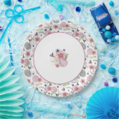 可愛い花柄 ペーパープレート (パーティー)