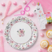 可愛い花柄 ペーパープレート (パーティー)