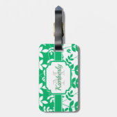 可愛い花柄 ラゲッジタグ (裏面縦)