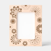 可愛い花柄 レーザー彫刻フレーム (正面)
