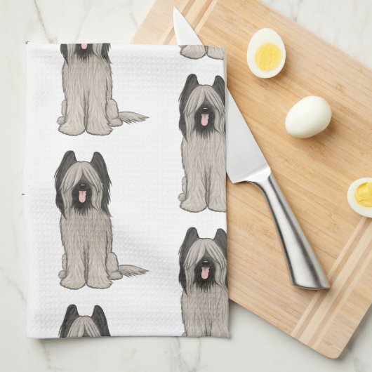 可愛い花模様 キッチンタオル (四つ折り)