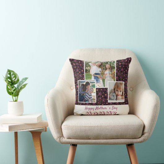 可愛い花母の日の形見3写真 クッション (椅子)