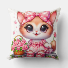 可愛い花猫キッズ – 子供部屋&チルドレン クッション