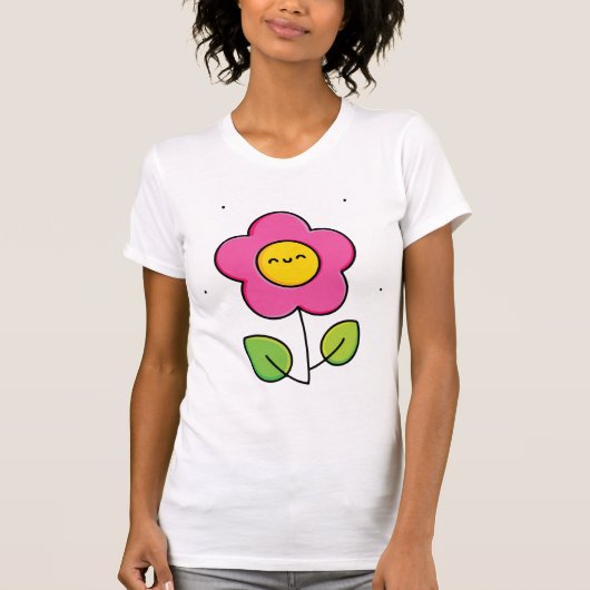 可愛い花 Tシャツ (正面)