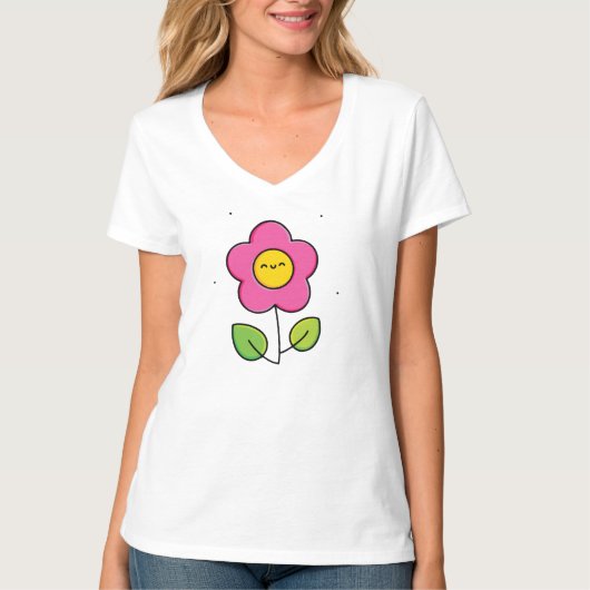 可愛い花 Tシャツ (正面)