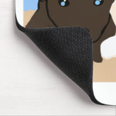 可愛い茶色と白いラブラドールの子犬のアートギフト マウスパッド (コーナー)