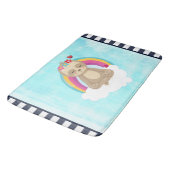 可愛い茶色のめい想ナマケモノ バスマット (アングル)