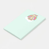 可愛い茶色のめい想ナマケモノ ポストイット (アングル)