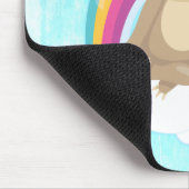 可愛い茶色のめい想ナマケモノ マウスパッド (コーナー)