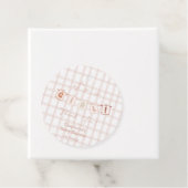 可愛い茶色のギンガムノート赤ちゃんシャワー フェイバータグ (インサイチュ)