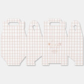 可愛い茶色のギンガムノート赤ちゃんシャワー フェイバーボックス (見開き)