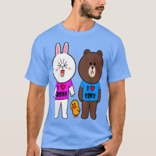 可愛い茶色のクマのコニーのウサギのアヒル私たちはeac愛 tシャツ
