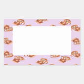 可愛い茶色のサル 長方形シール (正面)