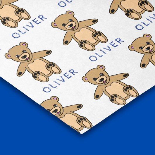 可愛い茶色のテディベアのパターン名 薄葉紙