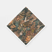 可愛い茶色のデアーズパターン スタンダードランチョンナプキン (角)