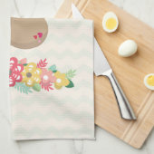 可愛い茶色のナマケモノぶら下がったの上下逆さ キッチンタオル (四つ折り)