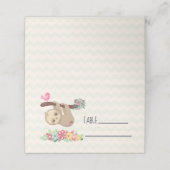 可愛い茶色のナマケモノぶら下がったの上下逆さ プレイスカード (外部開封)