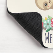 可愛い茶色のナマケモノぶら下がったの上下逆さ マウスパッド (コーナー)