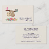 可愛い茶色のナマケモノぶら下がったの上下逆さ 名刺 (正面/裏面)