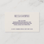 可愛い茶色のナマケモノぶら下がったの上下逆さ 名刺 (裏面)