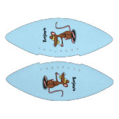 可愛い茶色のネズミが漫画をサミング アメリカンフットボール (パネル)