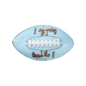 可愛い茶色のネズミが漫画をサミング アメリカンフットボール (正面)