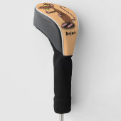 可愛い茶色のネズミが漫画をサミング ゴルフヘッドカバー (アングル)