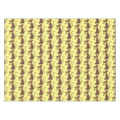 可愛い茶色のネズミが漫画をサミング テーブルクロス (正面(横))