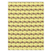 可愛い茶色のネズミが漫画をサミング テーブルクロス (正面)