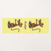 可愛い茶色のネズミが漫画をサミング ヨガマット (正面(横))