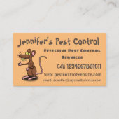 可愛い茶色のネズミが漫画をサミング 名刺 (正面)