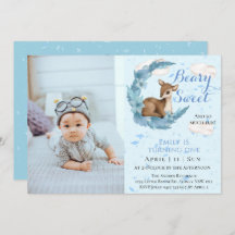 可愛い茶色のバンビ花の雲1st誕生日パーティー