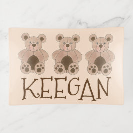 可愛い茶色のプラッシュおもちゃテディベアぬいぐるみ トリンケットトレー