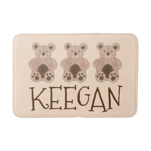 可愛い茶色のプラッシュおもちゃテディベアぬいぐるみ バスマット (正面)