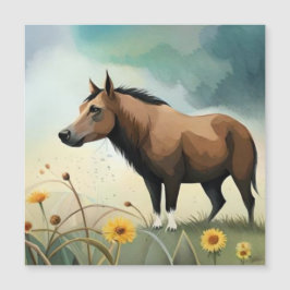 可愛い茶色のポニーフローラ畑