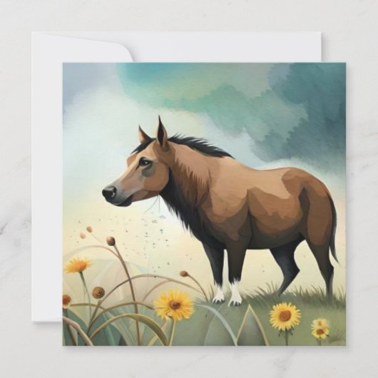 可愛い茶色のポニーフローラ畑 (正面)