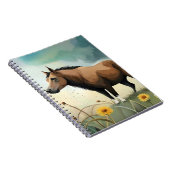 可愛い茶色のポニーフローラ畑 ノートブック (右側)