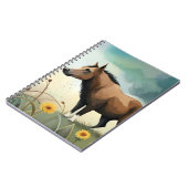 可愛い茶色のポニーフローラ畑 ノートブック (左側)