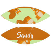 可愛い茶色のリス柄 アメリカンフットボール (パネル)