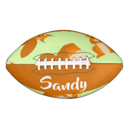 可愛い茶色のリス柄 アメリカンフットボール