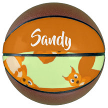 可愛い茶色のリス柄