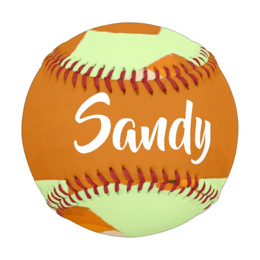 可愛い茶色のリス柄 野球ボール (正面)